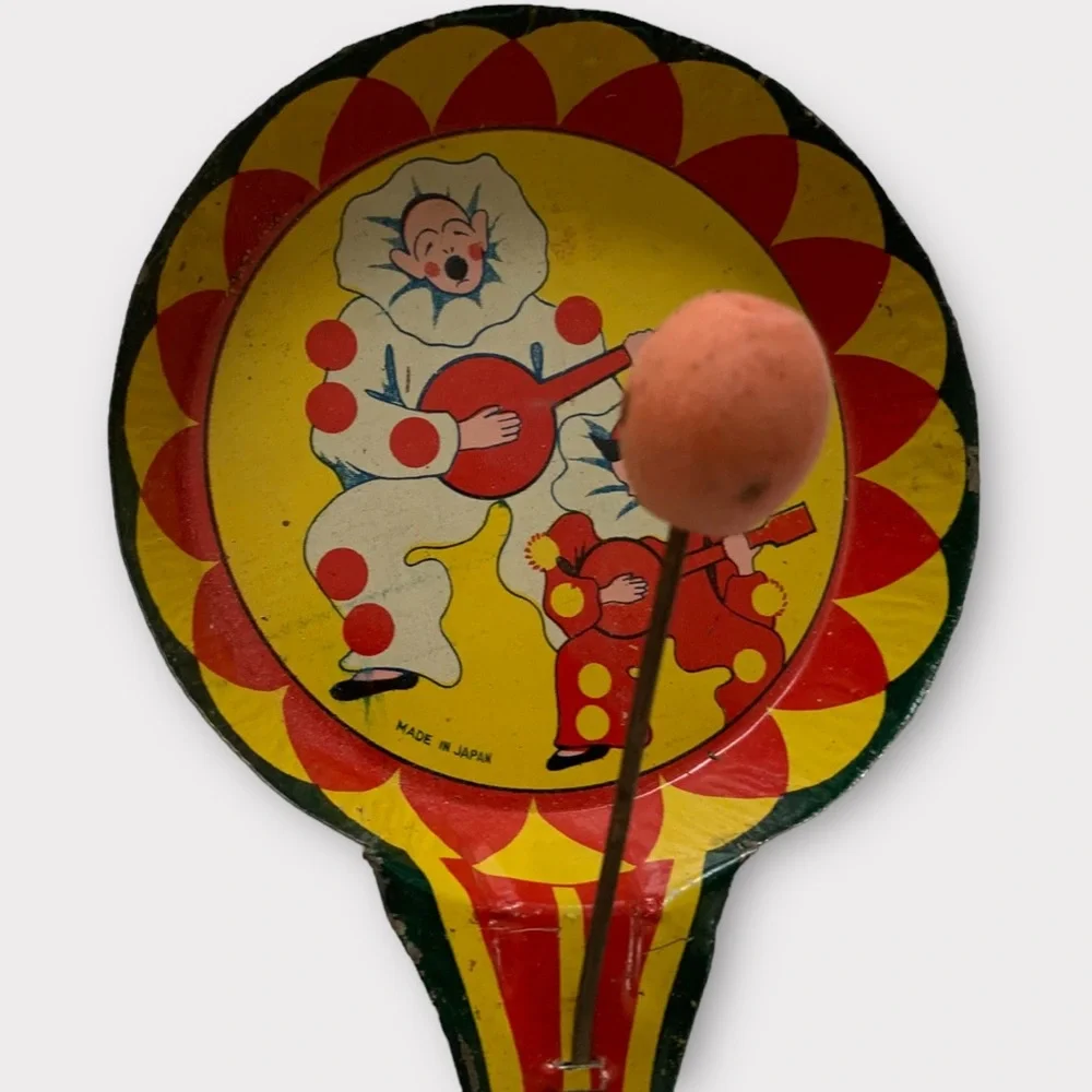Vintage Tin Double Clapper Clown Noise Makers